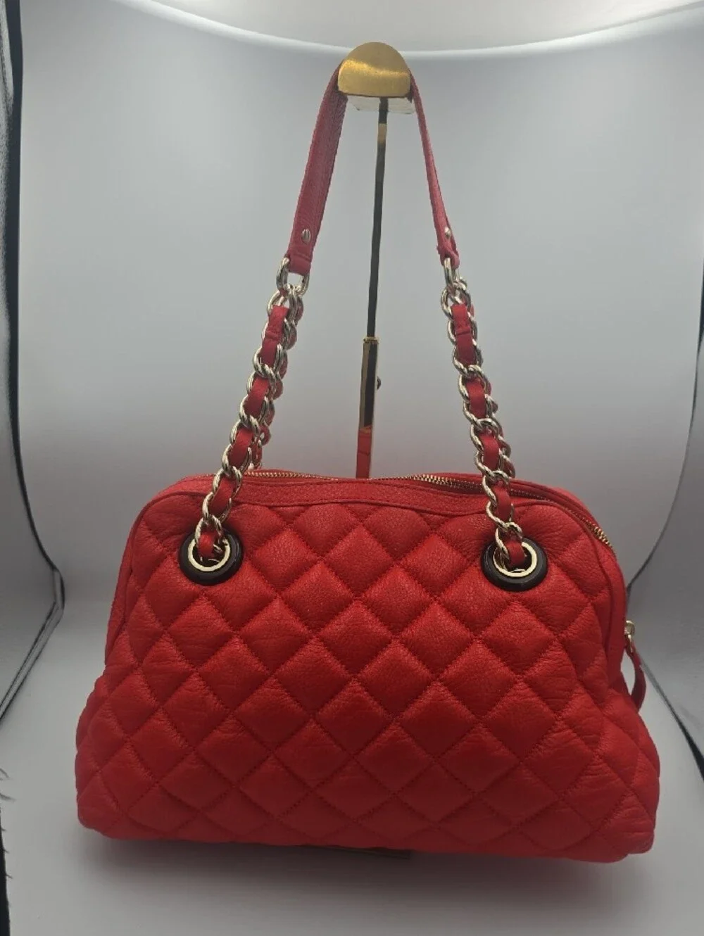 Kate Spade Orange Liberty Street Helena Quilted Chain Med Shoulder Bag (GOOD)🧡